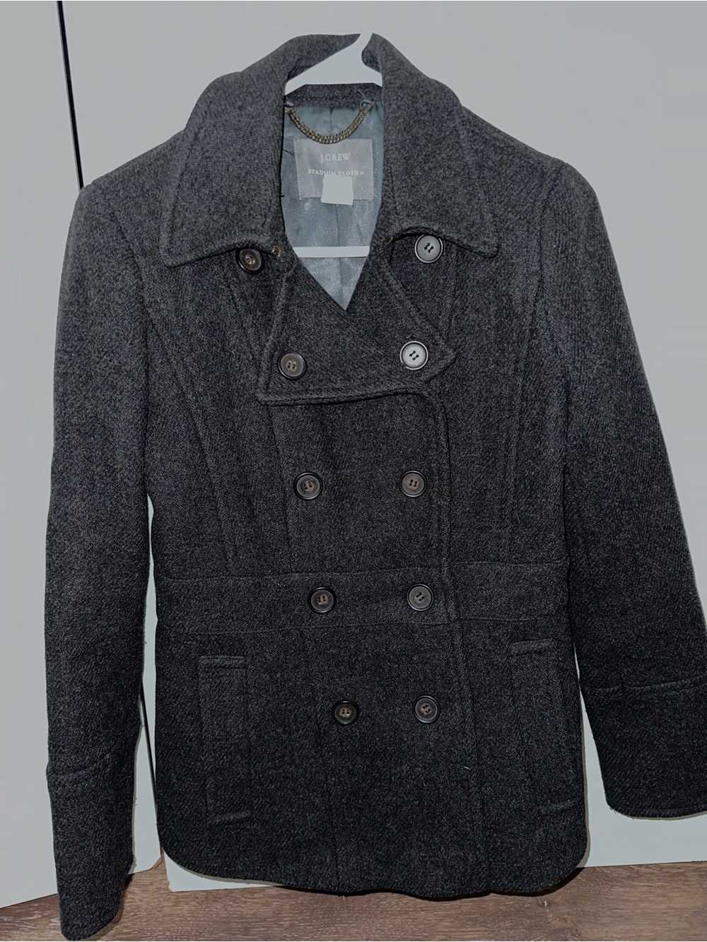 J. Crew Stadium Cloth by Nello Gori Women’s Peacoat
